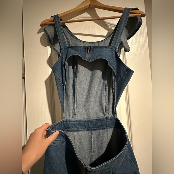 Denim Cutout Jumpsuit - Picture 3 of 3